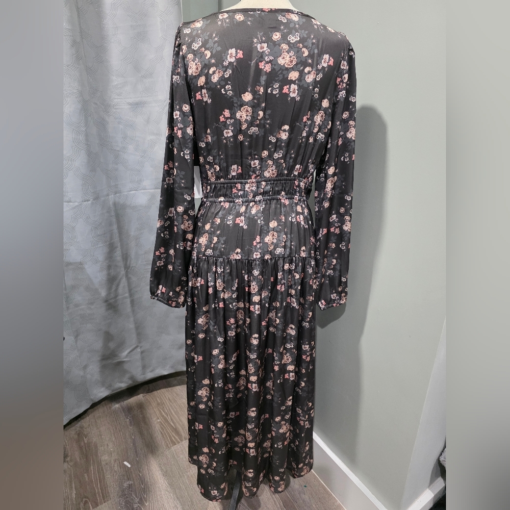 Lucky Brand.Long sleeve floral midi dress - Picture 6 of 11